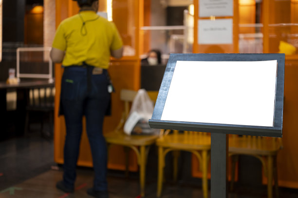 空的白色信息菜单架图片下载