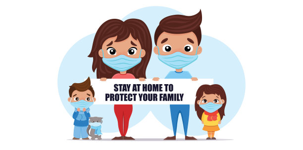 焦急和害怕的家人戴着抗冠状病毒COVID-2019的医用口罩图片下载