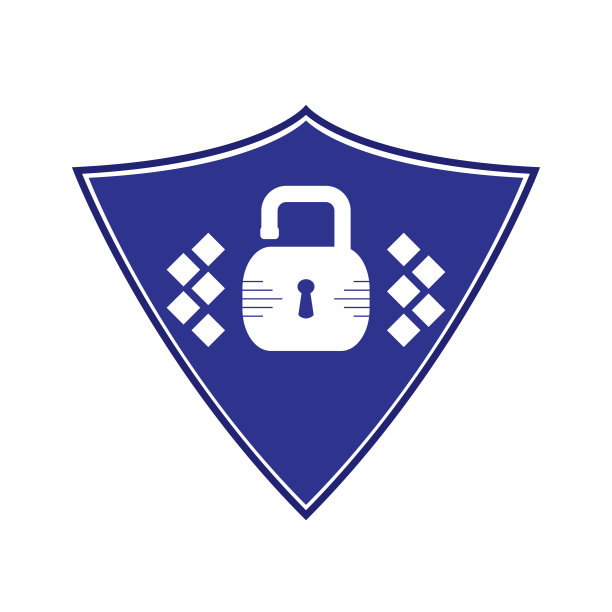 挂锁安全矢量标志设计。访问控制，保护抽象的商业标识。图片下载