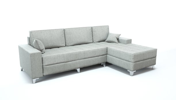 沙发在孤立的白色背景上的3d渲染。图片下载