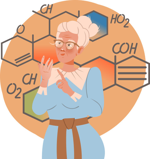 有科学思维的老年妇女图片下载