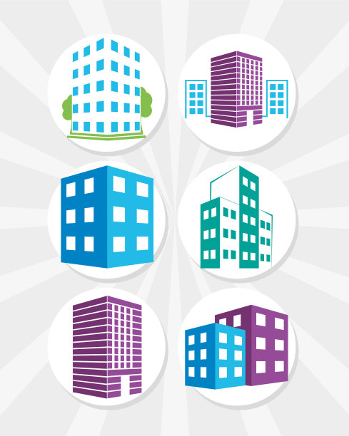 城市建筑图标合集图片下载