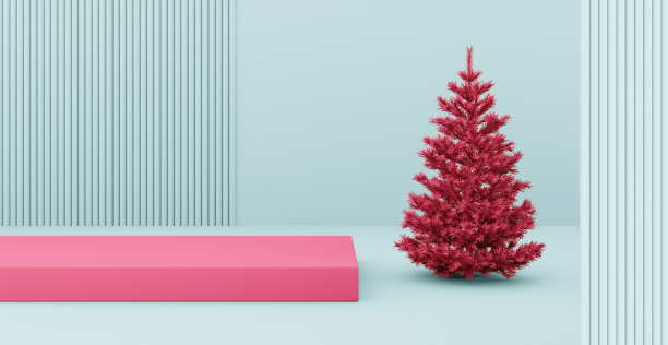 三维渲染背景与抽象讲台和墙壁场景背景。图片下载