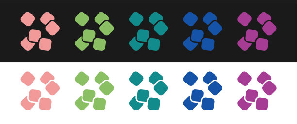 设置方糖图标孤立的黑白背景。甜,营养丰富,好吃。精制糖。向量图片下载