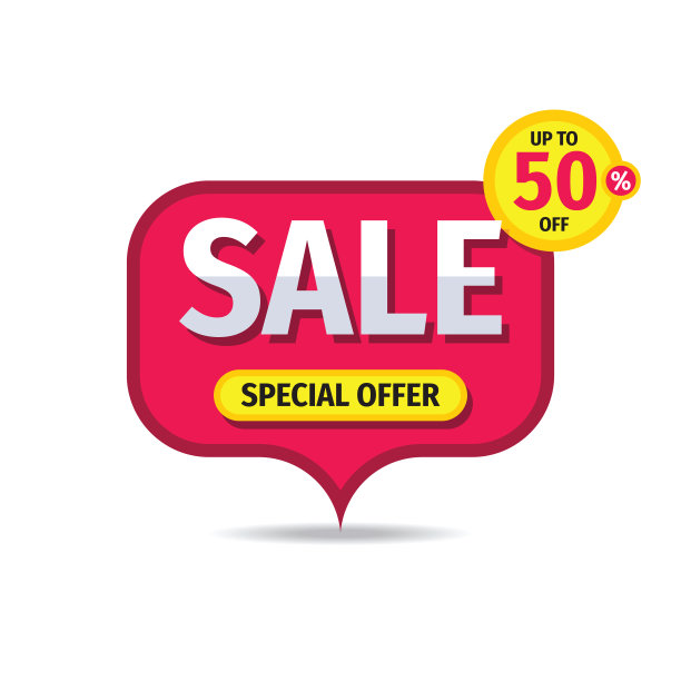 特卖会半价。概念徽章旗帜。清仓价格标签徽章贴纸。特别优惠价。矢量插图。图片下载