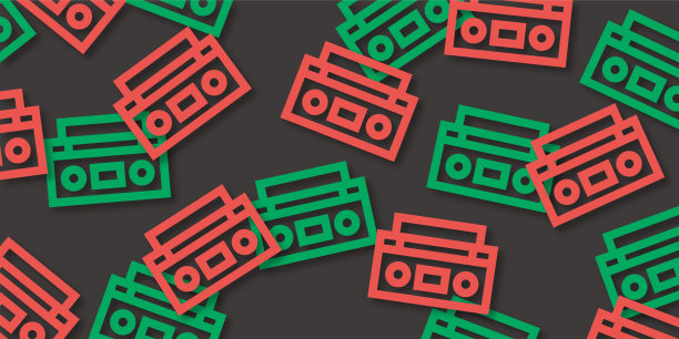 立体声音响图案背景壁纸(嘻哈项目系列，阴影版，JPEG)图片下载