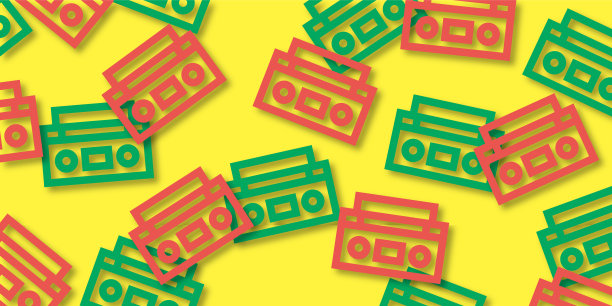 立体声音响图案背景壁纸(嘻哈项目系列，阴影版，JPEG)图片下载