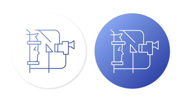 验光(裂隙灯)。行图标的概念图片下载