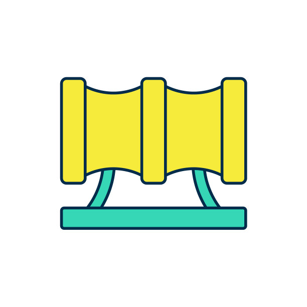 填充轮廓儿童游乐场滑梯图标孤立在白色背景。向量图片下载