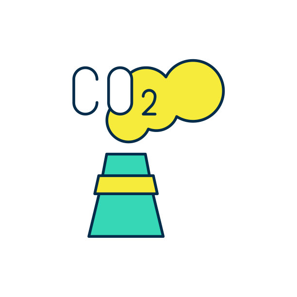 填充轮廓二氧化碳排放在云图标孤立的白色背景。二氧化碳配方，雾霾污染概念，环境概念。向量图片下载