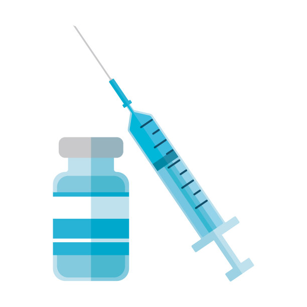 疫苗接种，疫苗瓶和注射器。图片下载