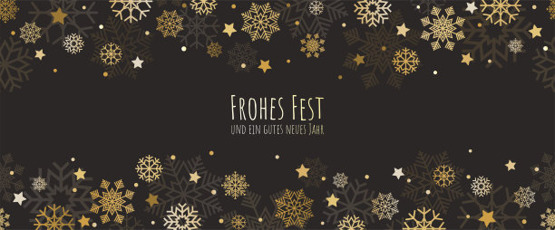 无缝的雪花飘落横幅背景图片下载