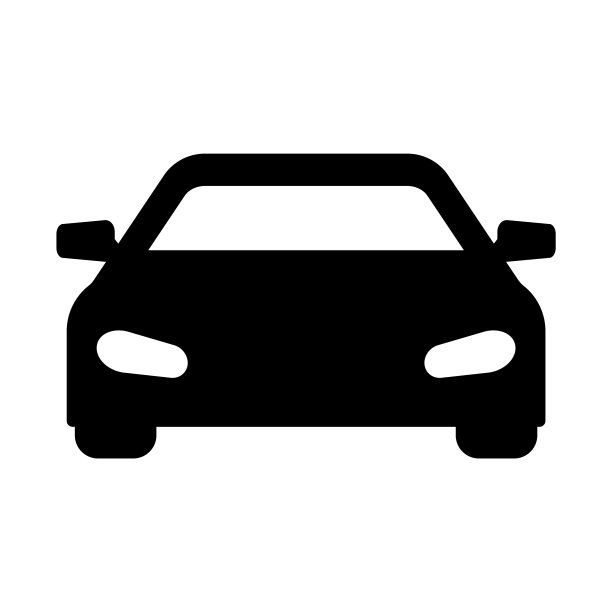 汽车矢量图标。小轿车轮廓图片下载