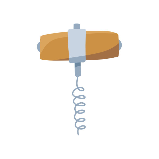 螺旋。手绘平面矢量插图孤立的白色背景。厨房用具。图片下载