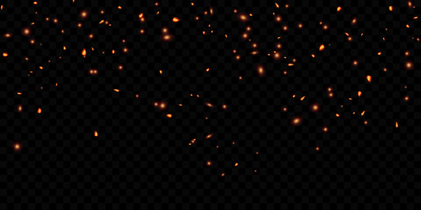 燃烧的红色炽热的火花现实的火焰火焰抽象的背景图片下载