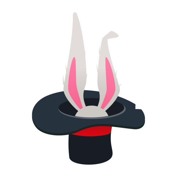 魔术帽-矢量平面设计单一孤立对象图片下载