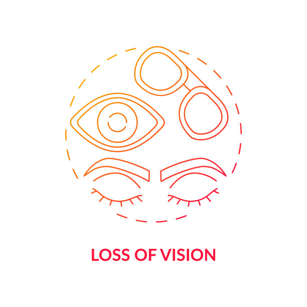 失去视觉梯度概念图标图片下载