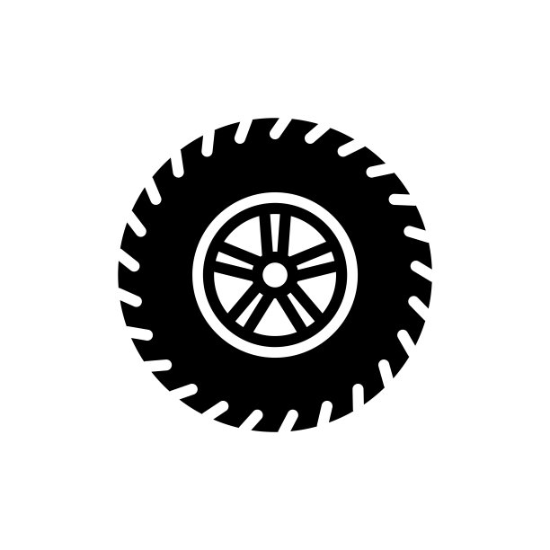 轮胎图标设计矢量模板插图标志和符号EPS 10白色背景图片下载