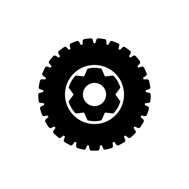 轮胎图标设计矢量模板插图标志和符号EPS 10白色背景图片下载