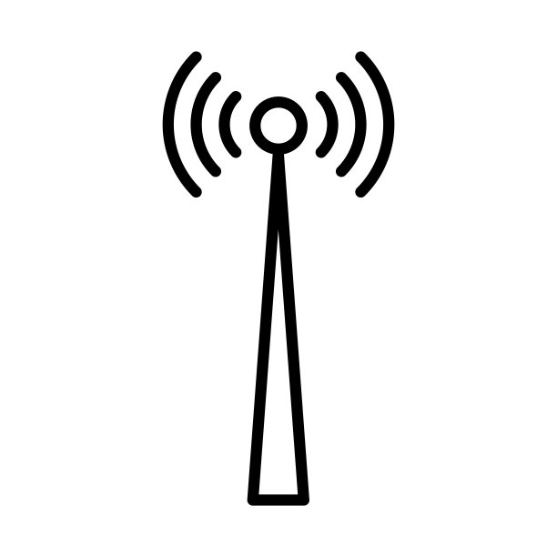 发射机天线图标设计矢量模板插图标志和符号EPS 10在白色背景图片下载