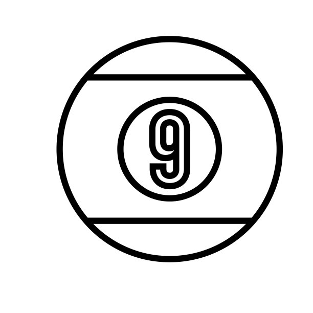 台球球线图标设计矢量模板插图标志和符号EPS 10在白色背景图片下载