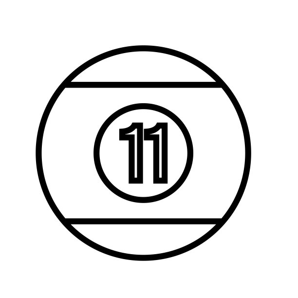 台球球线图标设计矢量模板插图标志和符号EPS 10在白色背景图片下载