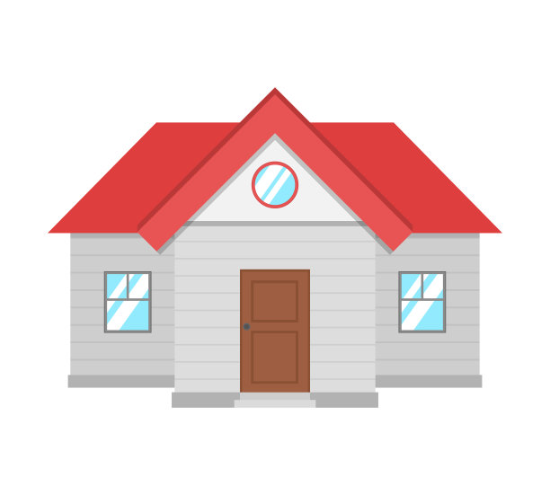 平面设计的房子图标向量图片下载