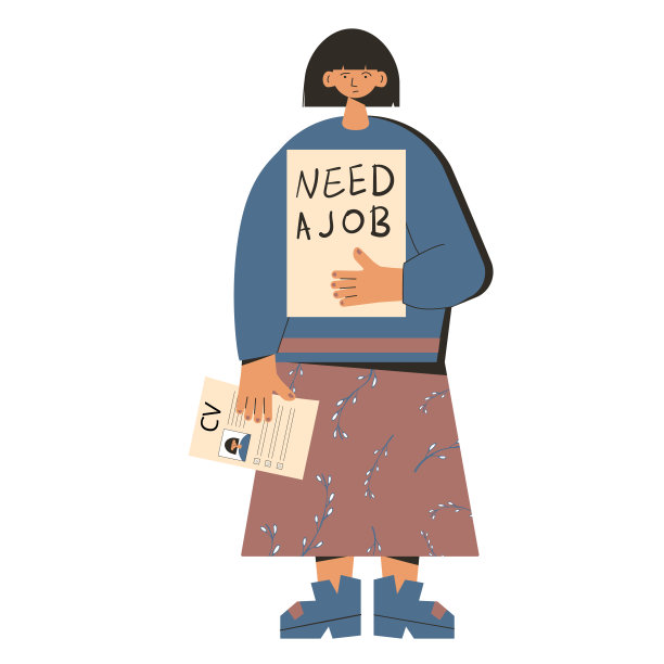 找工作的概念。解散人员矢量平。图片下载