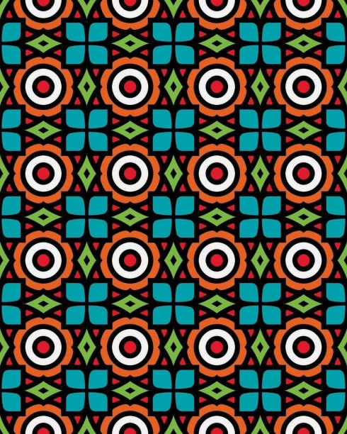 用作壁纸或背景的无缝瓷砖图案的插图图片下载