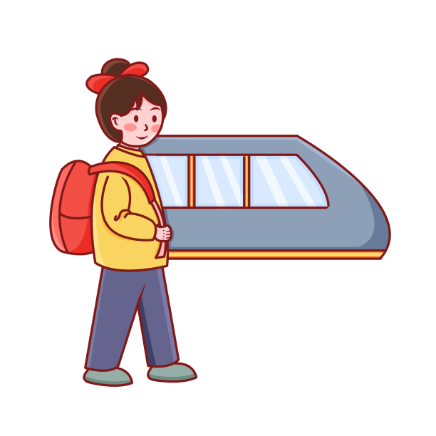 女孩坐火车过年回家图片下载