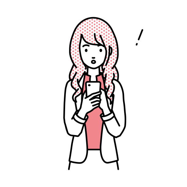 一名穿着工作服的女士发现并注意到有东西站在那里，向里面看，手里拿着智能手机图片下载