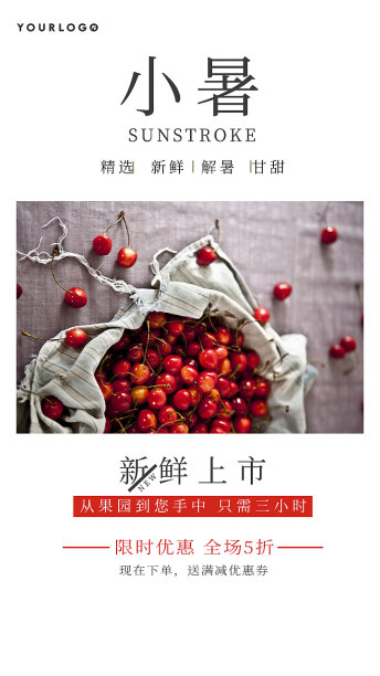 时尚创意简约节气手机海报图片下载