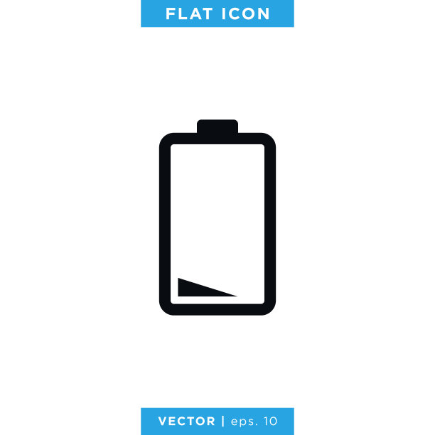电池图标矢量库存插图设计模板。图片下载