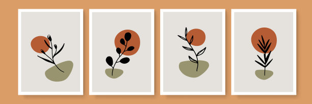 植物墙艺术设置大地色调背景图片下载