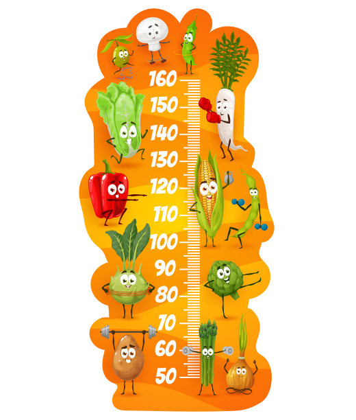 儿童身高图蔬菜运动员性格图片下载