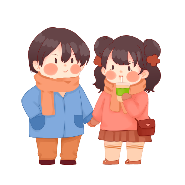 卡通七夕情人节爱情小情侣图片下载