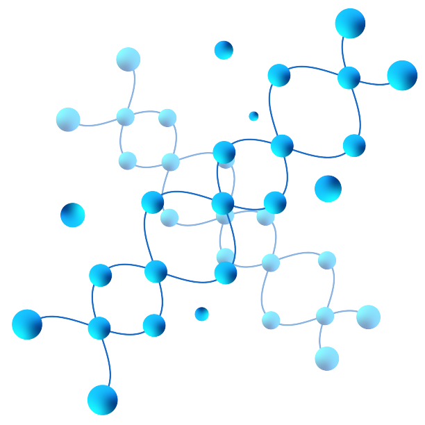 蓝色分子原子图片下载