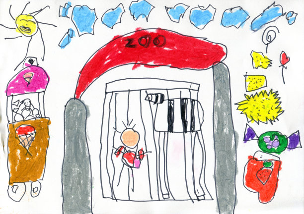 孩子的画-动物园图片下载