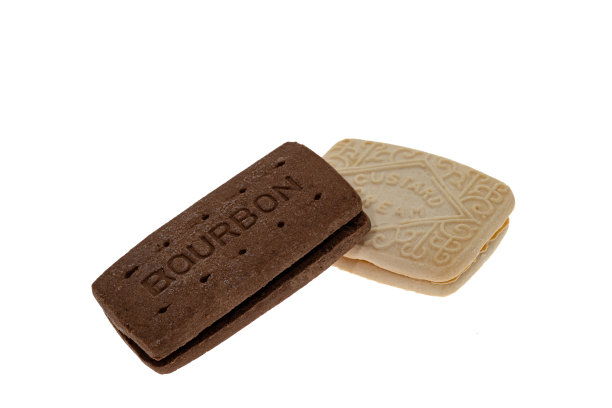 奶油蛋糕和巧克力波本饼干图片下载