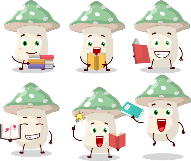 绿色鹅膏卡通人物图片图片下载