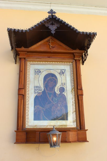 阿斯特拉罕城。上帝之母的象征。图片下载