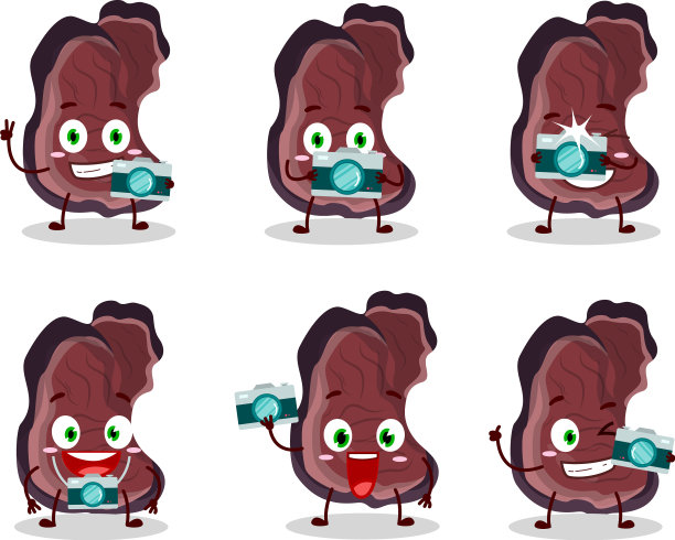 摄影师专业表情符号与果冻耳朵图片下载