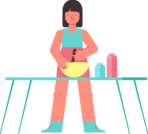 女孩揉面团成分图片下载