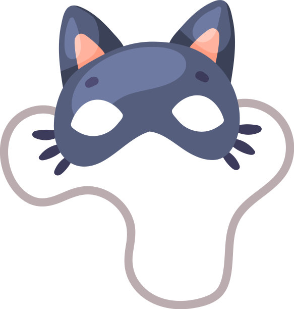 猫鼻子面具作为生日派对照相亭的道具图片下载