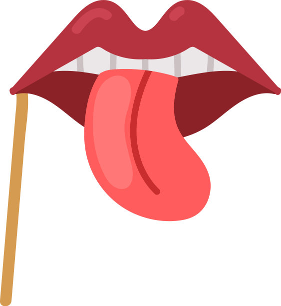 用嘴唇伸出舌头的杆子或棍子图片下载