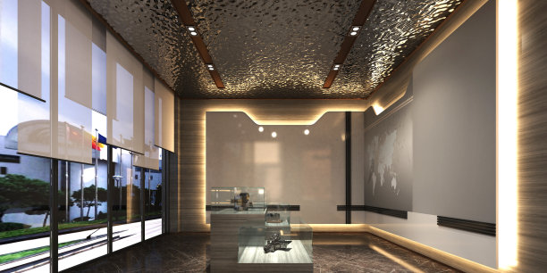 现代工作办公室的3d渲染图片下载