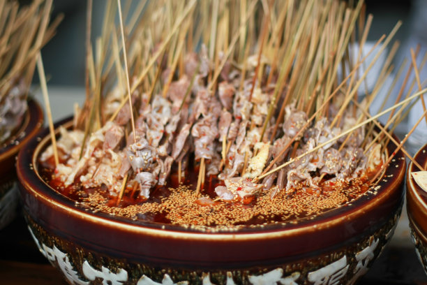 四川小吃，辣串，冷串，辣椒油图片下载