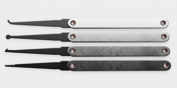 锁拨片的逼真3D渲染图片下载