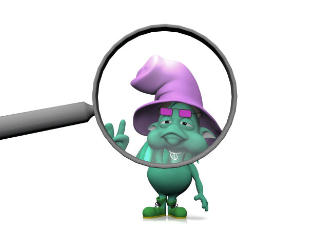 女巫和放大镜图片下载