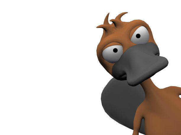 白底上的鸭嘴兽图片下载